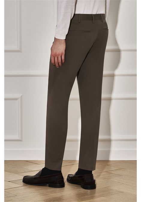 PT Torino Pantaloni Skinny Dieci in Gabardina Stretch Fango Uomo PT TORINO | Pantaloni | CO-ASX0Z00FWD0155